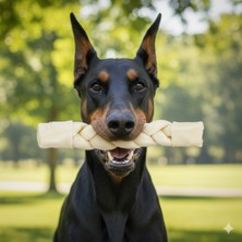 Feyza Design Büyük Boy Örgülü Köpek Kemiği 30 Cm, Xl Irklar Için Uzun Süreli Çiğneme