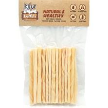 Feyza Design Beyaz Burgu Çubuk Köpek Kemiği 100G, Her Irk ve Boya Uygun, Diş Sağlığı Destekleyici