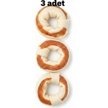 Feyza Design 3’lü 8 cm Tavuk Etli Simit Köpek Kemiği, Doğal Çiğneme ve Temizlik