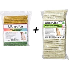 Feyza Design 100'LÜ Beyaz Burgu ve Renkli Çubuk Köpek Ödül Mamaları