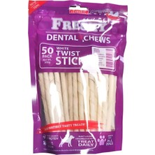 Feyza Design Beyaz Burgu Diş Çubuğu Köpekler Için 50 Adet, Sağlıklı ve Lezzetli