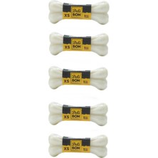 Feyza Design Yenilebilir Vakumlu Köpek Ödülü Kemiği 7 Cm, 5'li Paket