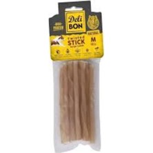 Feyza Design Orta Boy Deri Burgu Çubuk Köpek Ödülü - 12 Adet Natural