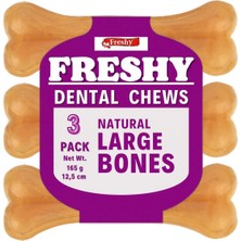 Feyza Design Doğal Large Bone Köpek Diş Sağlığı Çiğneme Ödülü 3’lü Set 12,5 cm