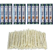 Feyza Design 100'LÜ Burgu Çubuk ve 4 Paket Kuzulu Stick Köpek Ödülü Seti