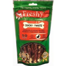 Feyza Design Sağlıklı ve Lezzetli Köpek Çubukları, 90 Gr, 10 Adet, Ducky Twists Ördek Etli