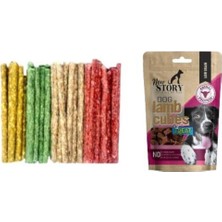 Feyza Design 100'LÜ Munchy Ödül Çubuğu ve Kuzulu Atıştırmalık Köpek Küpleri 80G