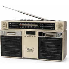 Kbroad KTF-2209 Solar Şarjlı Full Band Fm Am Sw Nostalji Klasik Radyo Siyah