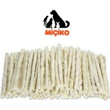 Feyza Design Beyaz Burgu Çubuk Köpek Ödülü 100'LÜ Paket, Sağlıklı ve Lezzetli Lezzet