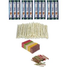 Feyza Design Renkli Munchy Ödül Çubuğu 100’LÜ, Burgu Çubuk 50’li ve Kuzulu Stick Köpek Ödülü