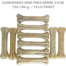 Feyza Design Garden Mix Deri Pres Kemik 21 cm 150-180 G, 10'lu Paket