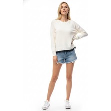 Venezia Giyim Pamuklu Kadın Ucu Dantelli Kazak // V12404