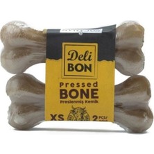 Feyza Design Doğal Deri Pres Vakumlu Kemik Köpek Ödülü, 7 Cm, 2 Adet