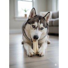 Feyza Design 15 Adet 15 cm Doğal Pres Hakiki Sığır Derisi Köpek Kemiği, Ödül Kemiği