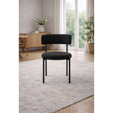 Todek Home Capri 6 Kişilik Teddy Sandalye Takımı - Modern Metal Ayaklı Mutfak ve Yemek Masası Sandalyesi