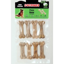 Feyza Design Doğal Deri Köpek Kemiği 7 Cm, 8 Adet, Sağlıklı ve Lezzetli Atıştırmalıklar
