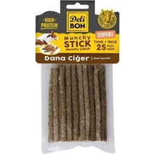 Feyza Design Sağlıklı ve Lezzetli Dana Ciğerli Köpek Çiğneme Kemiği 25 Adet