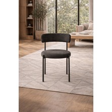 Todek Home Capri 6 Kişilik Teddy Sandalye Takımı - Modern Metal Ayaklı Mutfak ve Yemek Masası Sandalyesi