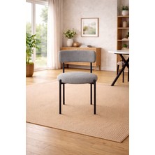 Todek Home Capri 6 Kişilik Teddy Sandalye Takımı - Modern Metal Ayaklı Mutfak ve Yemek Masası Sandalyesi