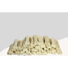 Feyza Design Beyaz Press Diş Kaşıyıcı Köpek Çiğneme Kemiği 8cm 50'li Paket