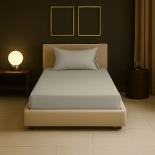 Sabia Soft Touch %100 Pamuk 62 Tel (155 Tc) Tek Kişilik Düz Çarşaf Seti – 160X240 cm Taş