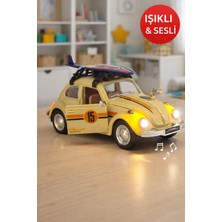 Toyfest Çek Bırak Klasik Vosvos Oyuncak Araba 17 cm – Işıklı Sesli, Açılır Kapı, Tavan Bagajlı