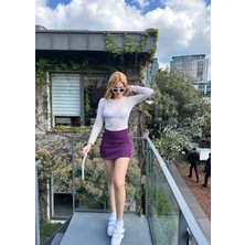 Rengamoda Kadın Etek Görünümlü Astarlı Şort Etek