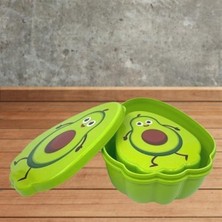 Mbb E-Ticaret Buffer® 2'li Iç Içe Geçebilen Avokado Model Saklama ve Beslenme Kabı Seti (550 ml + 250 Ml)