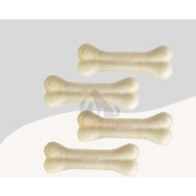 Feyza Design Beyaz Press Çiğneme Kemiği 12CM 4'lü Paket Köpekler Için
