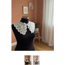 Pamuk Fisto Dantel Yaka (Saten Kurdele Bağlamalı)