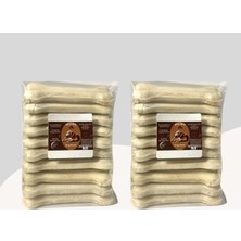 Feyza Design 12 cm Beyaz Press Çiğneme Kemiği 10'lu Paket Köpekler Için