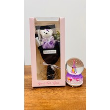 Ekonomik Sepeti Sevgililer Için Ayıcık Buket-Eyfel Kulesi Set