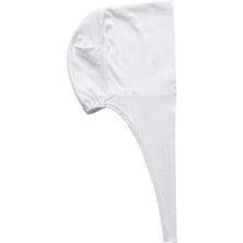 Mbb E-Ticaret Tesettür Bone Bağcıklı Likralı Beyaz