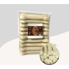 Feyza Design Beyaz Press Çiğneme Kemiği 15CM 15 Adet Köpekler Için Eğlenceli ve Sağlıklı