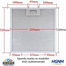 Hgnm E-Trading White Daisy, ESCO, TEKA, Arçelik  260x320 mm Davlumbaz Yağ Filtresi 26x32 C3 Aspiratör Filtre Teli