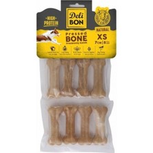 Feyza Design Deri Pres Kemik 7cm, Xs Boy, 8'li Paket, Doğal ve Sağlıklı Köpek Ödülü