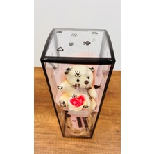 Ekonomik Sepeti Sevgililer Günü Için Şık Tasarımıyla Pembe Ayıcık Buket