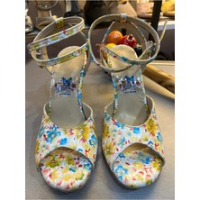 Bitangosu "güneşin Kanadı", 8,5 cm 13 Pont Açık Topuk-Açık Burun- Tango, Dans ve Salon Ayakkabısı