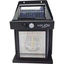 Helios HS-4028 Solar Duvar Aydınlatma 10W – Güneş Enerjili | Sensörlü | Beyaz Işık | IP65 Dış Mekan Duvar Lambası