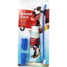 Feyza Design Köpek Diş Fırçası ve Macunu Bakım Seti, Sağlıklı Dişler Için 4'lü Paket