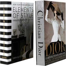 2'li Element/şapka Dekoratif Kitap Kutu