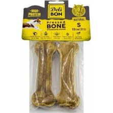 Feyza Design Deri Press Köpek Kemik 12CM S Boy 2'li Paket, Sağlıklı ve Eğlenceli Oyun