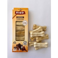 Feyza Design 7 cm Beyaz Pres Kemik, 8 Adet, Köpek Kemiği & Ödül Maması