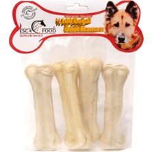 Feyza Design Beyaz Press Kemik 12.5 cm 4'lü, Dayanıklı ve Şık Evcil Hayvan Oyuncağı