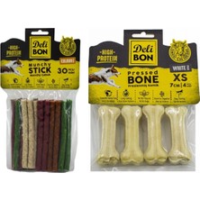 Feyza Design Renkli Burgu Kemikler ve 7 cm Pres Kemik, 34 Parça Set