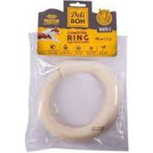 Feyza Design Beyaz 15 cm Deri El Işi Simit Köpek Ödülü, Dayanıklı ve Şık Tasarım