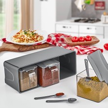 Yazıcı 3’lü Baharatlık Seti –pratik Mutfak Düzeni