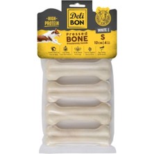 Feyza Design Beyaz Pres Ödül Kemik 12 cm 4'lü Pet Oyuncağı Seti