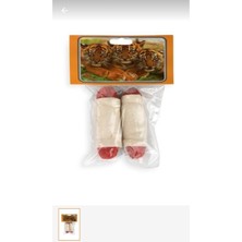 Feyza Design Renkli Köpek Kemiği 40G, Eğlenceli ve Dayanıklı Köpek Oyuncağı 2'li