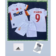 Gâlatâsarâ’y-Icardi Kırmızı 2024 /2025 Sezonu Çocuk Futbol Forması 4’lü Set (Beyaz)